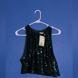 H&M sparkle crop top